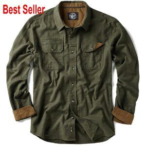 Classic Button Down Flannel Shirt Long Sleeve Soft Cotton Casual Plaid